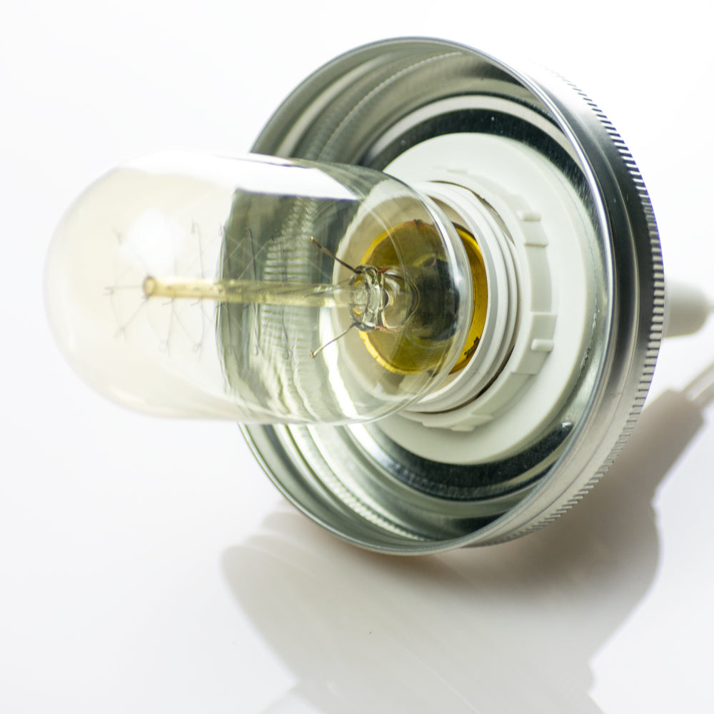 Fantado Regular Mouth Mason Jar Pendant Light Cord Kit Lid (Silver, Lid Only) - PaperLanternStore.com - Paper Lanterns, Decor, Party Lights &amp; More