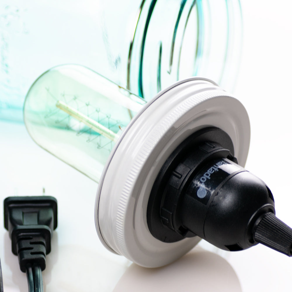 Fantado Regular Mouth Mason Jar Pendant Light Cord Kit Lid (White, Lid Only) - PaperLanternStore.com - Paper Lanterns, Decor, Party Lights &amp; More