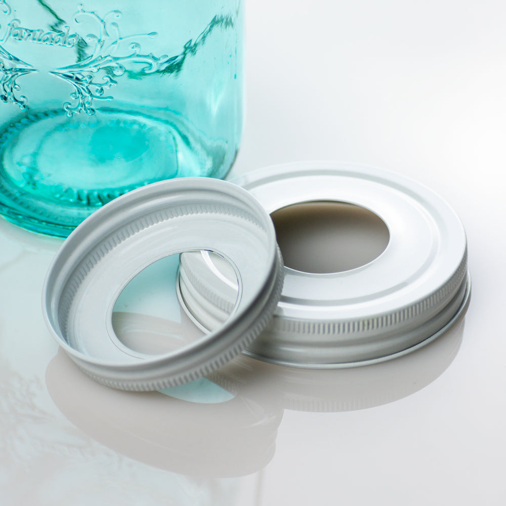 Fantado Wide Mouth Mason Jar Pendant Light Cord Kit Lid (White, Lid Only) - PaperLanternStore.com - Paper Lanterns, Decor, Party Lights & More