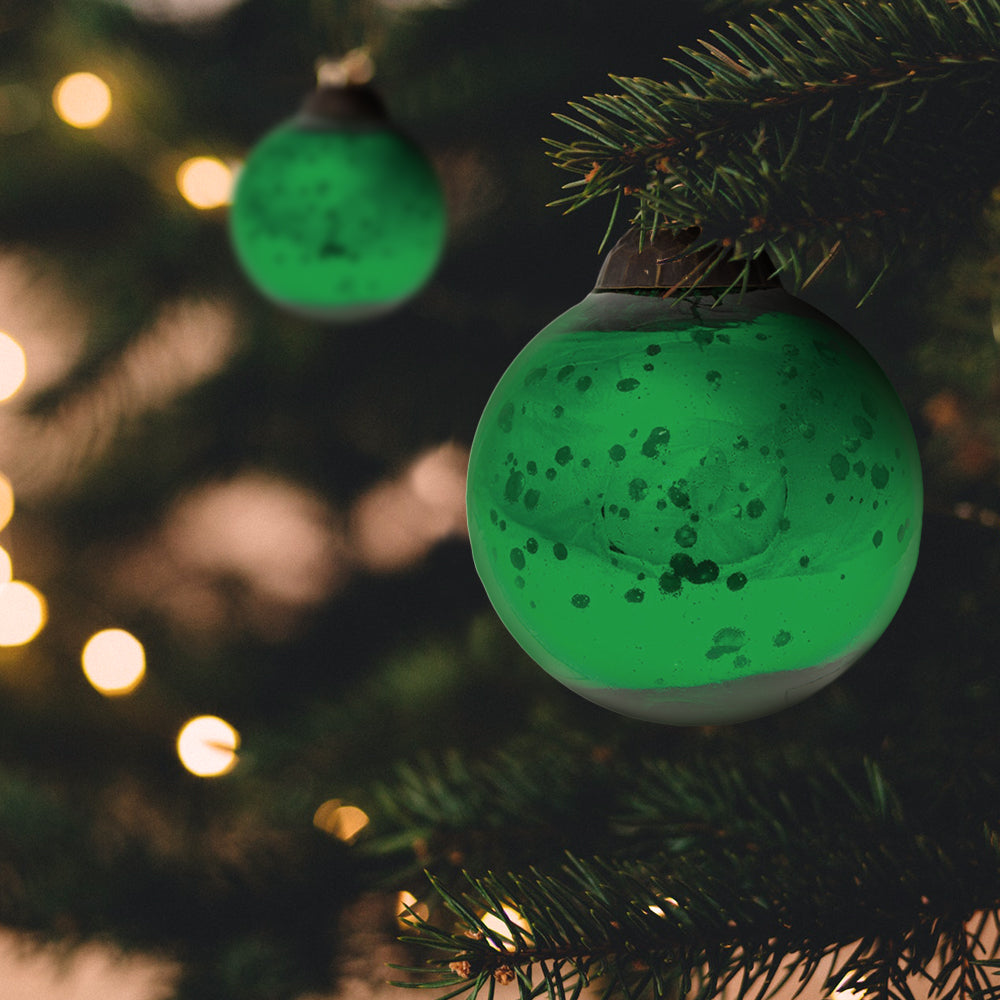 2&quot; Green Ava Mercury Glass Ball Ornament Christmas Holiday Decoration - PaperLanternStore.com - Paper Lanterns, Decor, Party Lights &amp; More