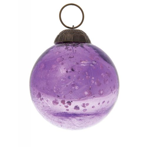 2.5&quot; Light Purple Ava Mercury Glass Ball Ornament Christmas Holiday Decoration