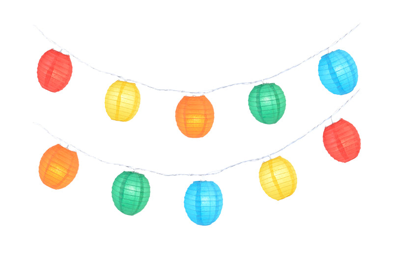 Multi-Color Kawaii Shaped Paper Lantern String String Lights (8FT, Expandable) (UL Listed) - PaperLanternStore.com - Paper Lanterns, Decor, Party Lights &amp; More