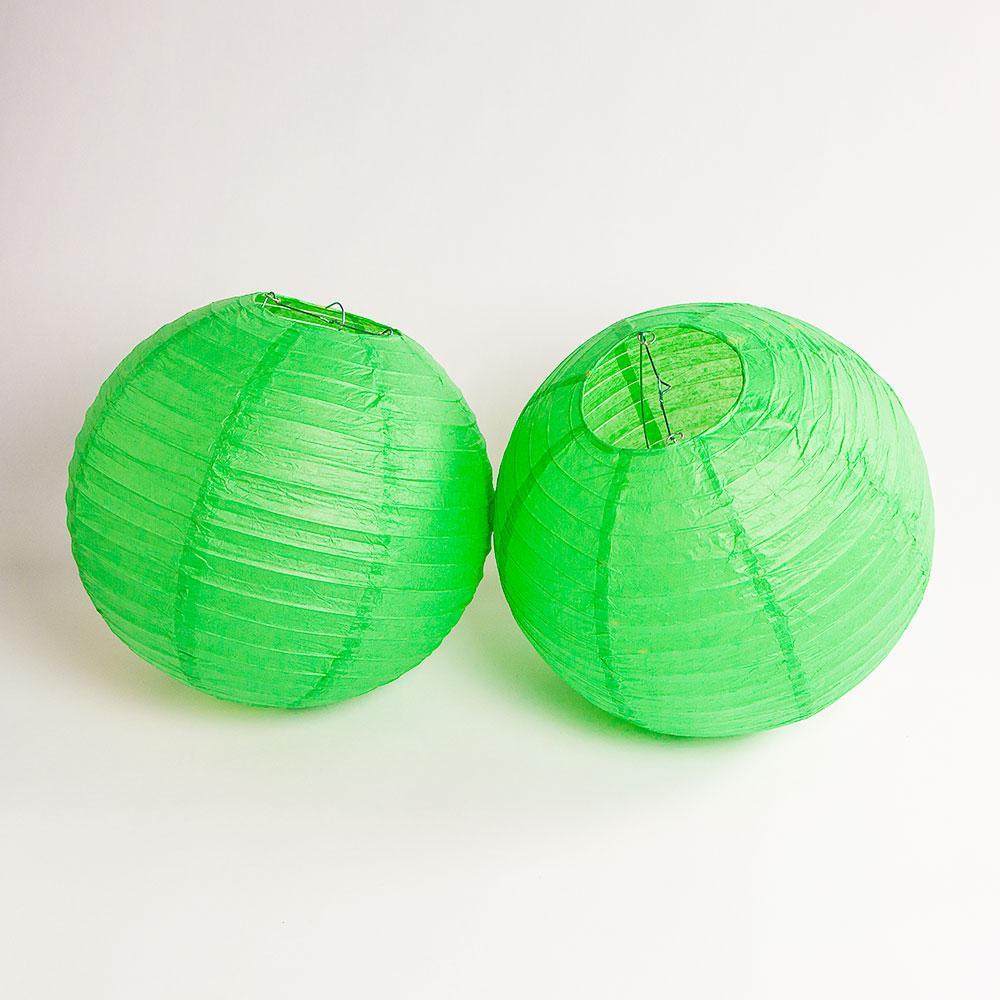 New York J Pro Football Paper Lanterns 6pc Combo Tailgating Party Pack (Green/White)  - by PaperLanternStore.com - Paper Lanterns, Decor, Party Lights &amp; More