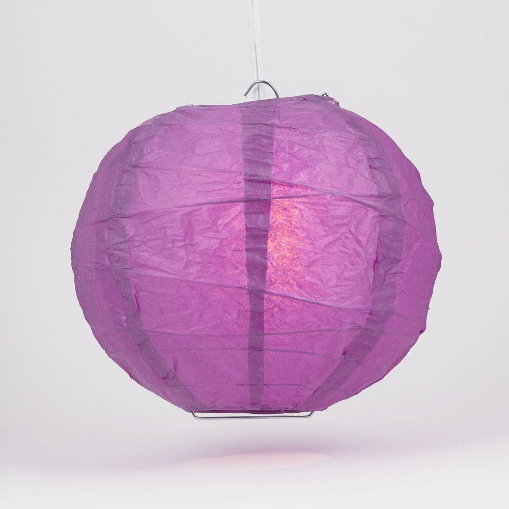 24&quot; Violet / Orchid Round Paper Lantern, Crisscross Ribbing, Chinese Hanging Wedding &amp; Party Decoration - PaperLanternStore.com - Paper Lanterns, Decor, Party Lights &amp; More