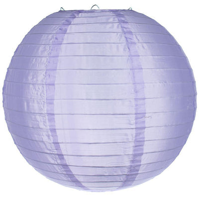 8&quot; Light Purple Shimmering Nylon Lantern, Even Ribbing, Durable, Hanging - PaperLanternStore.com - Paper Lanterns, Decor, Party Lights &amp; More