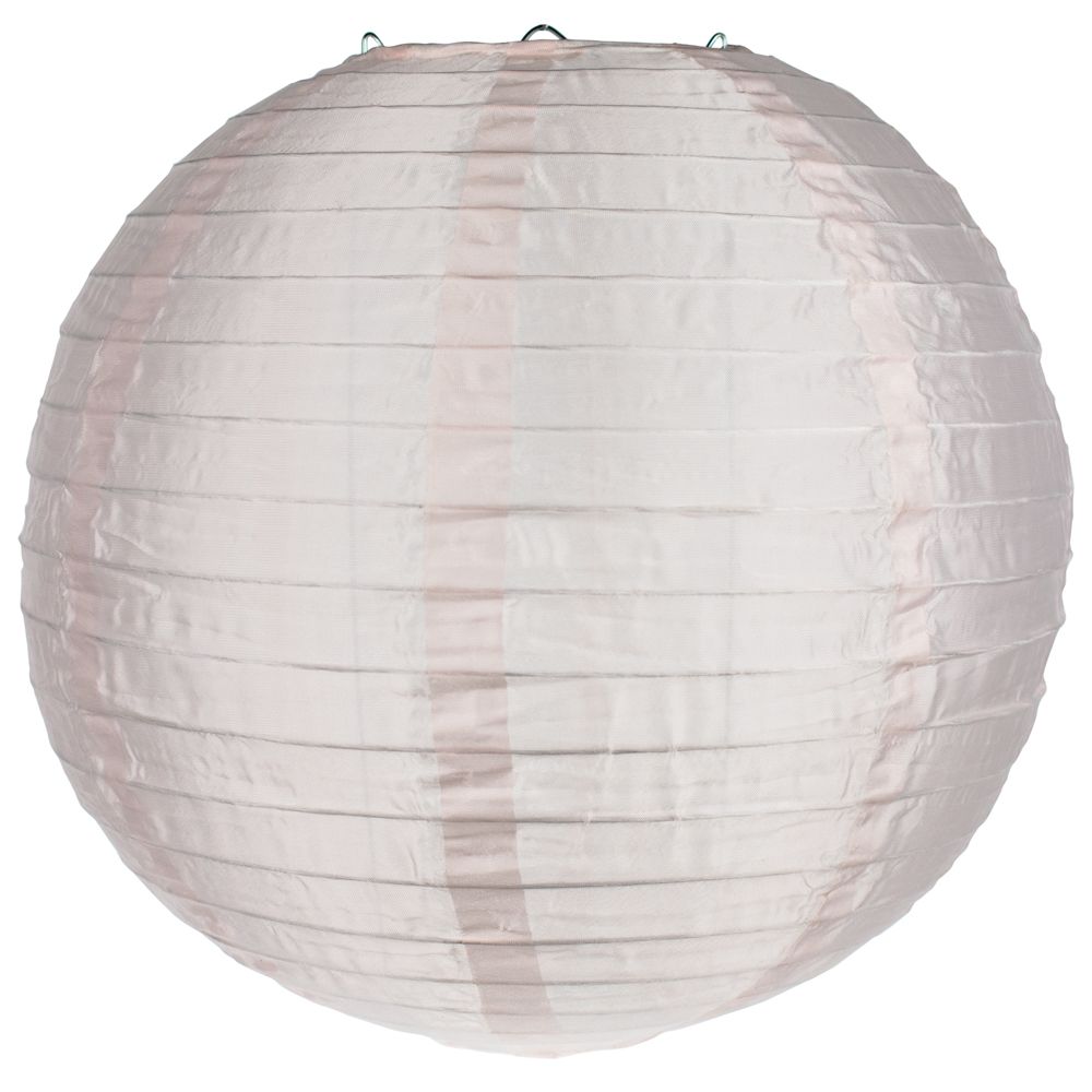 4&quot; Rose Quartz Pink Round Shimmering Nylon Lantern, Even Ribbing, Hanging Decoration (10 PACK) - PaperLanternStore.com - Paper Lanterns, Decor, Party Lights &amp; More