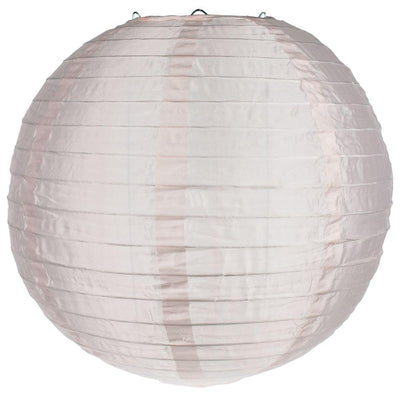 36" Rose Quartz Pink Jumbo Shimmering Nylon Lantern, Even Ribbing, Durable, Dry Outdoor Hanging Decoration
