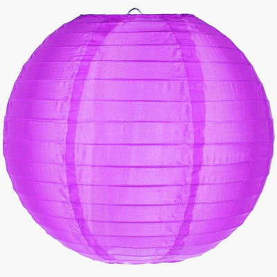 BLOWOUT 30&quot; Ultra Violet Jumbo Shimmering Nylon Lantern, Even Ribbing, Durable, Dry Outdoor Hanging Decoration