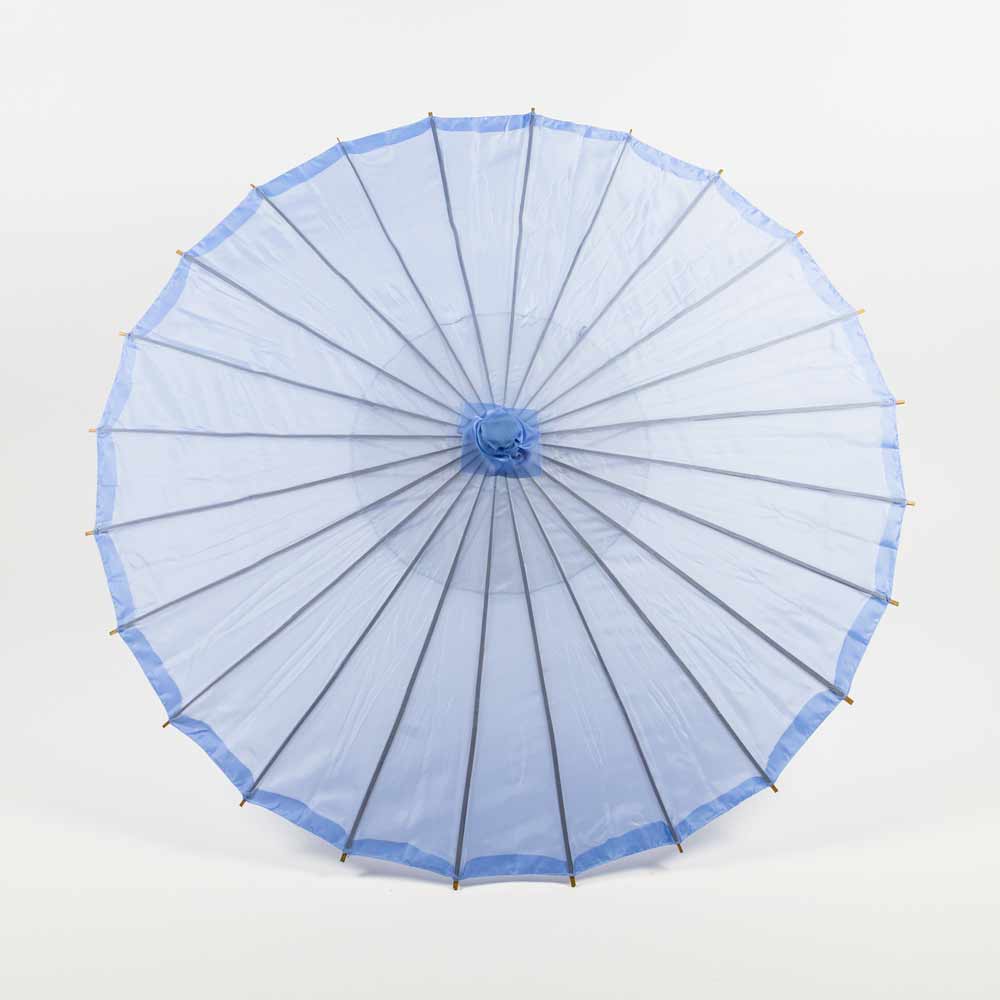 32&quot; Serenity Blue Parasol Umbrella, Premium Nylon with Elegant Handle