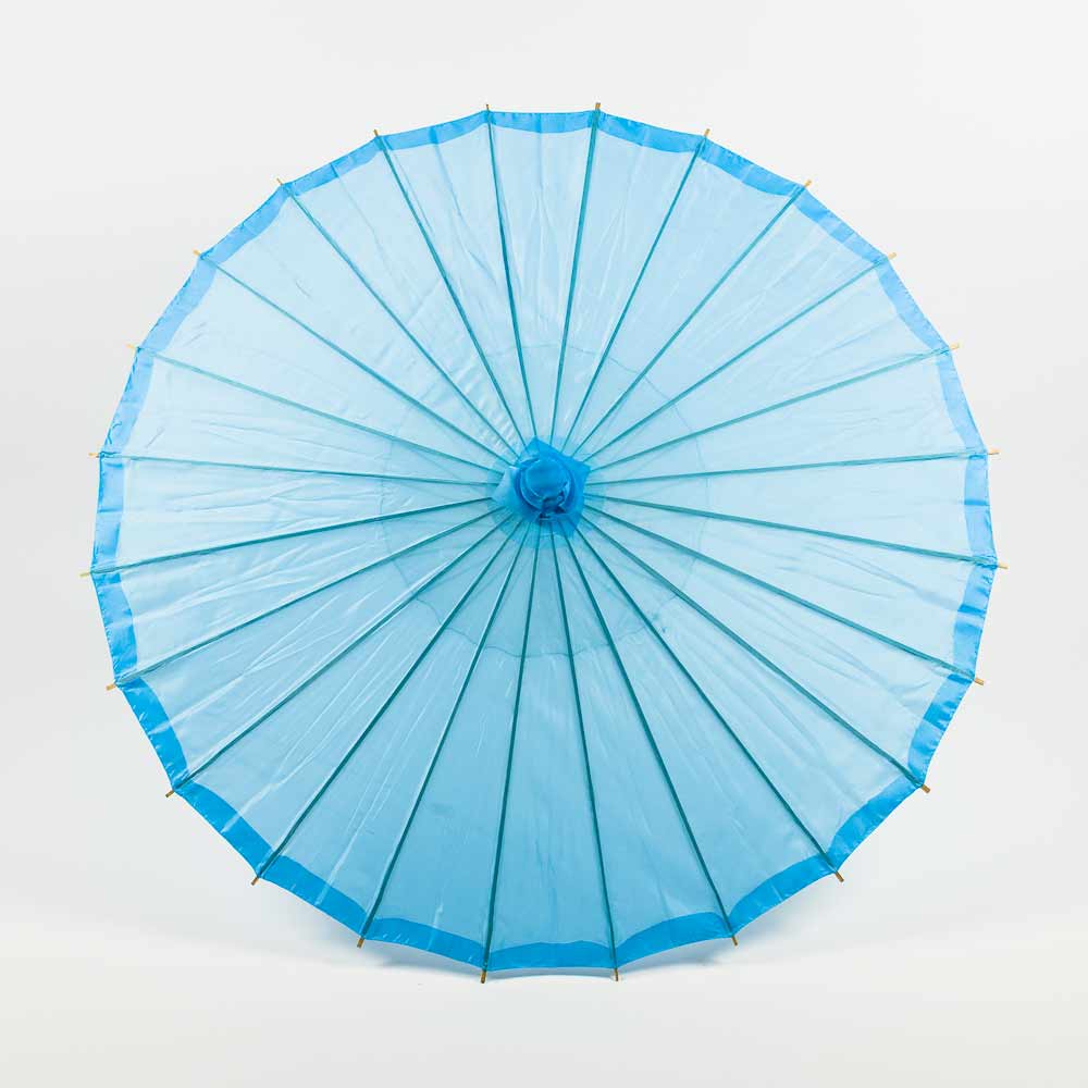 32&quot; Sky Blue Parasol Umbrella, Premium Nylon with Elegant Handle