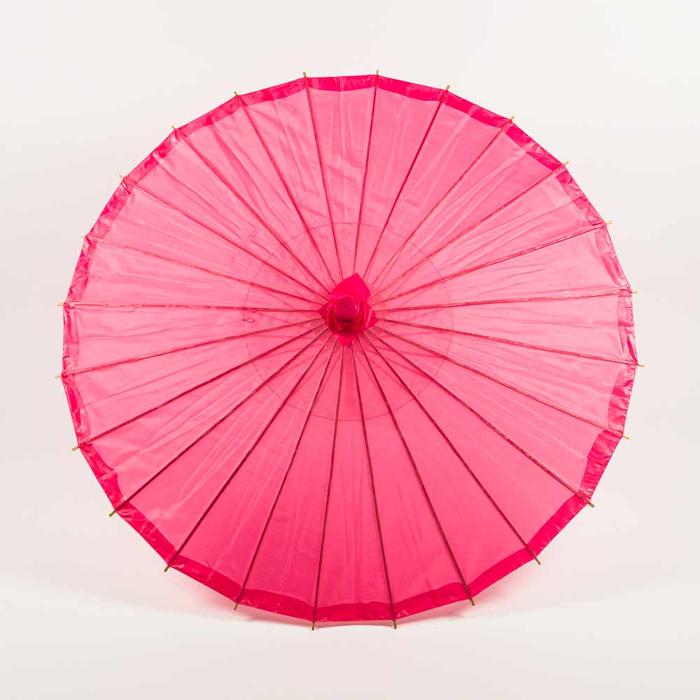 32&quot; Hot Pink Parasol Umbrella, Premium Nylon - Luna Bazaar | Boho &amp; Vintage Style Decor