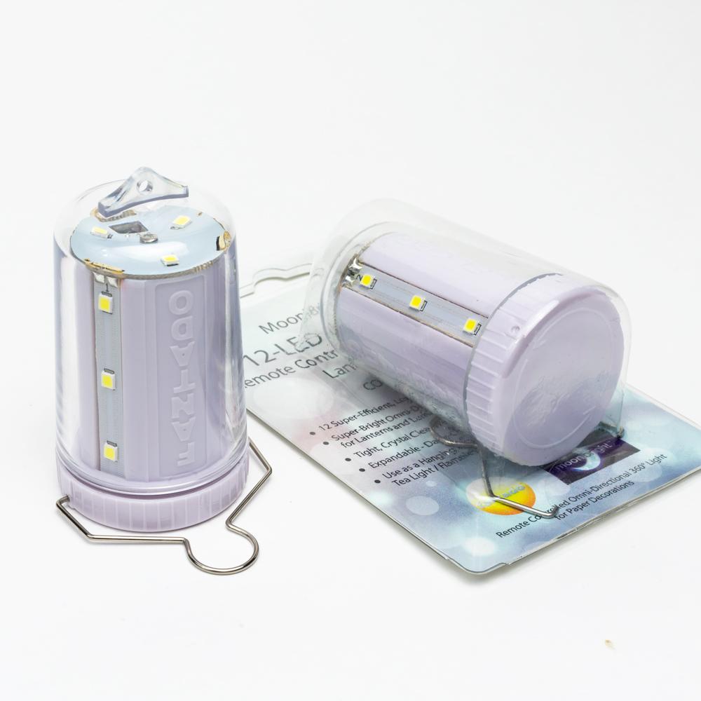 MoonBright&amp;#8482; 12-LED Omni360 Remote Control Omni-Directional Lantern Light, Hanging / Table Top, Cool White (Battery Powered) - PaperLanternStore.com - Paper Lanterns, Decor, Party Lights &amp; More