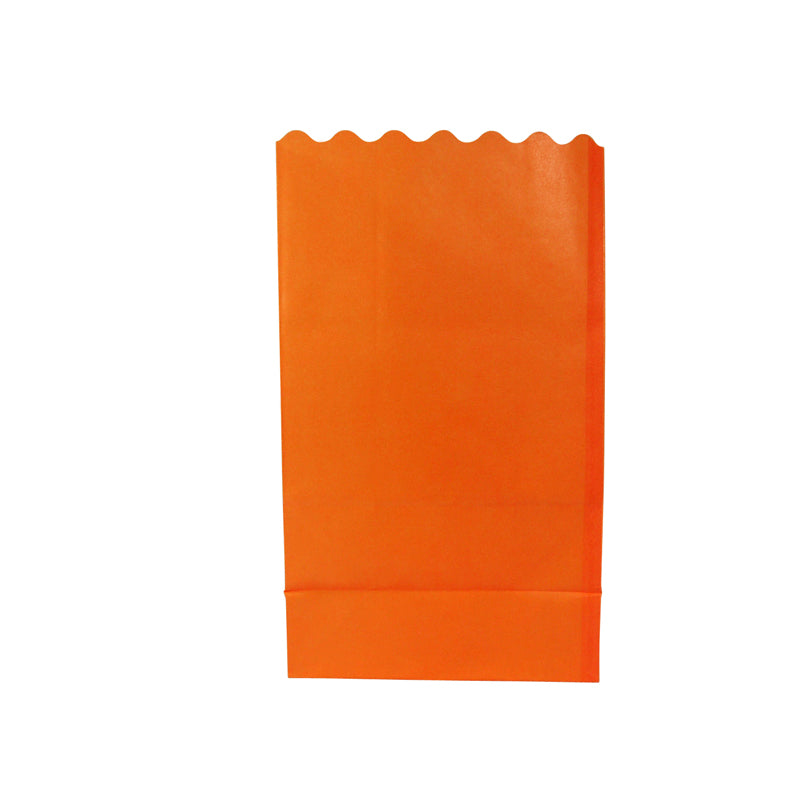 Orange Solid Color Paper Luminaries / Luminary Lantern Bags Path Lighting (10 PACK) - PaperLanternStore.com - Paper Lanterns, Decor, Party Lights & More