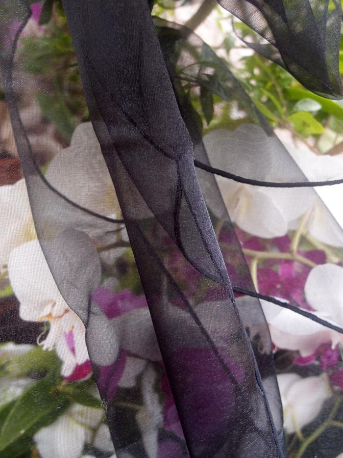 12&quot;x 108&quot; Black Organza Table Runner - PaperLanternStore.com - Paper Lanterns, Decor, Party Lights &amp; More