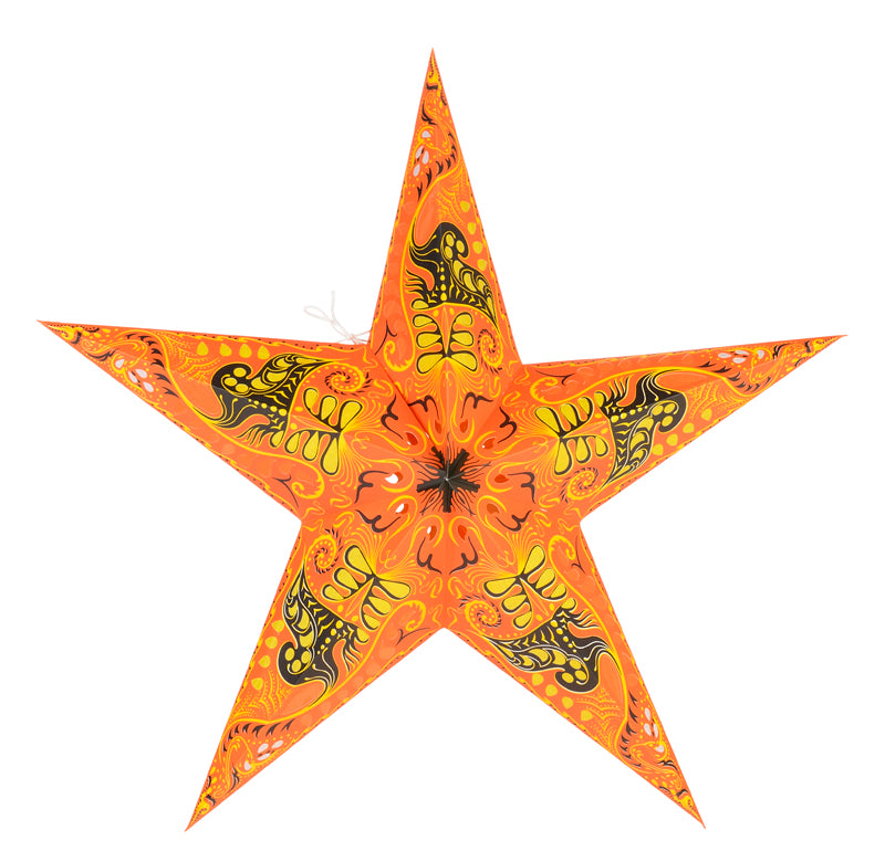 24&quot; Orange Swan Paper Star Lantern, Chinese Hanging Wedding &amp; Party Decoration - PaperLanternStore.com - Paper Lanterns, Decor, Party Lights &amp; More