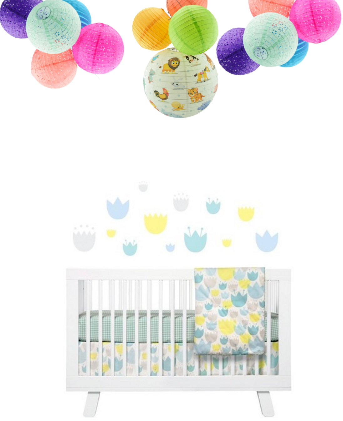 14" Artisan Print Cute Animal Parade Paper Lantern, Design by Esper - PaperLanternStore.com - Paper Lanterns, Decor, Party Lights & More