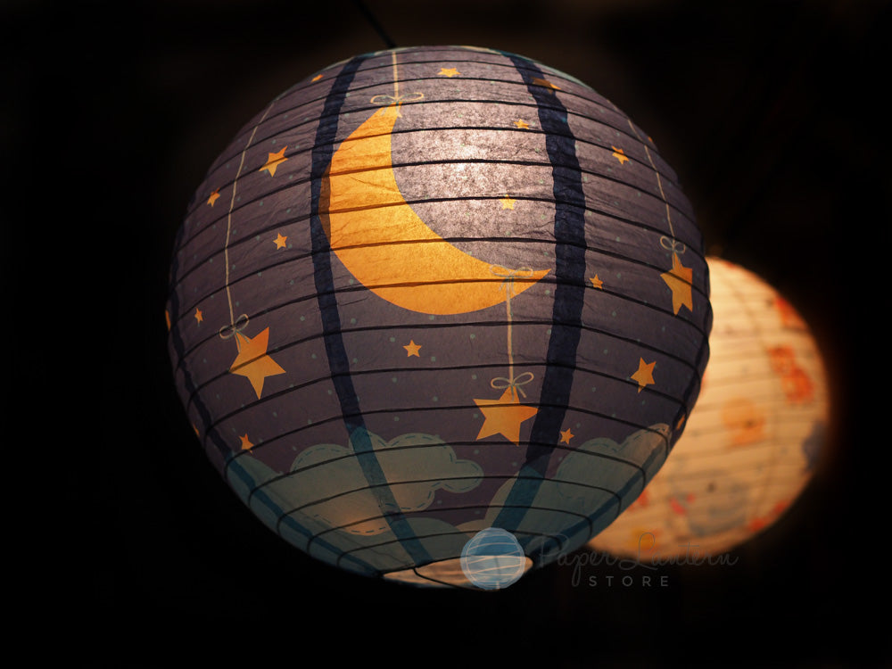 14&quot; Premium Print Starry Sky Lullaby Paper Lantern, Design by Esper - PaperLanternStore.com - Paper Lanterns, Decor, Party Lights &amp; More