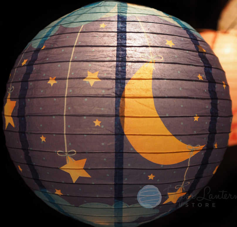 14&quot; Premium Print Starry Sky Lullaby Paper Lantern, Design by Esper - PaperLanternStore.com - Paper Lanterns, Decor, Party Lights &amp; More