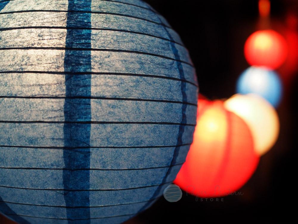 16&quot; Patriotic 4th of July Paper Lantern String Light COMBO Kit (21 FT, EXPANDABLE, White Cord) - PaperLanternStore.com - Paper Lanterns, Decor, Party Lights &amp; More