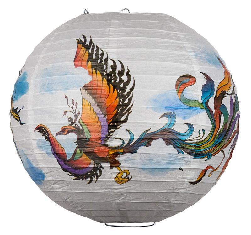 14&quot; Flying Phoenix Paper Lantern, Design by Esper - PaperLanternStore.com - Paper Lanterns, Decor, Party Lights &amp; More