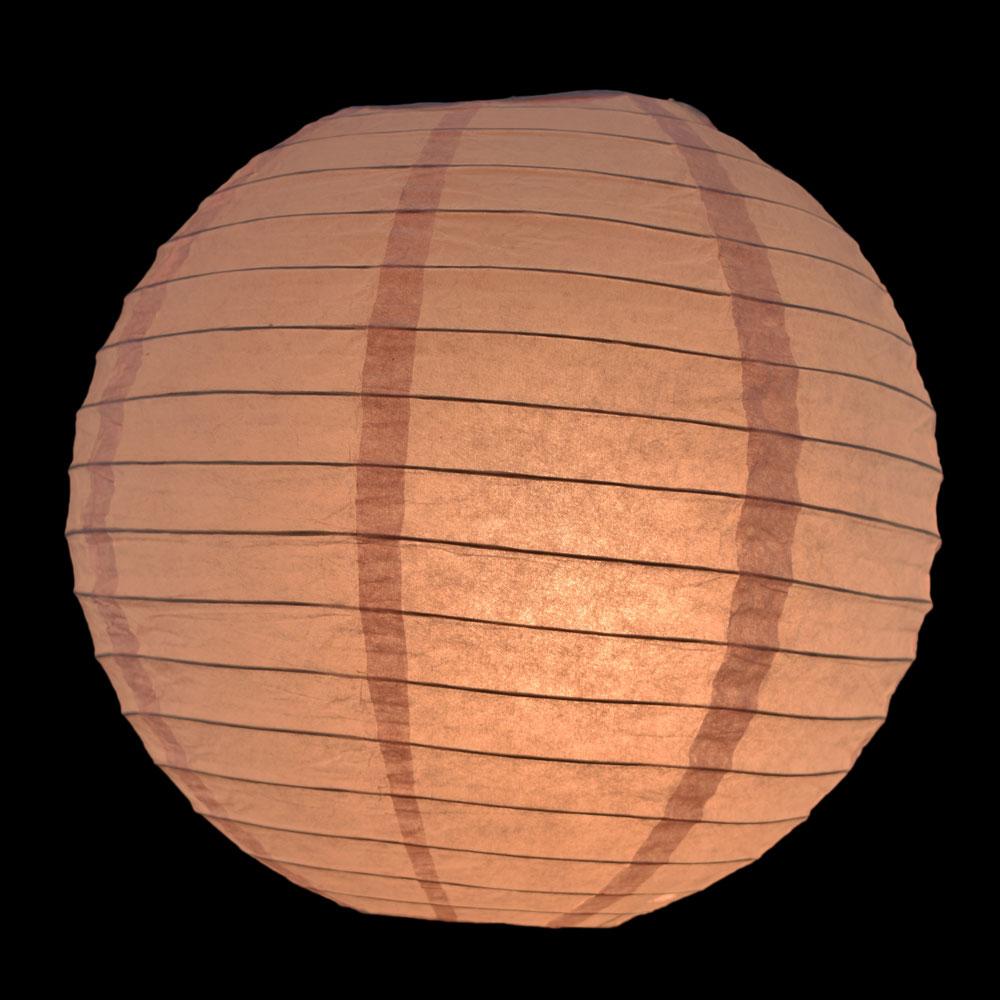 8/12/16&quot; Pink Round Paper Lanterns, Even Ribbing (3-Pack Cluster) - PaperLanternStore.com - Paper Lanterns, Decor, Party Lights &amp; More