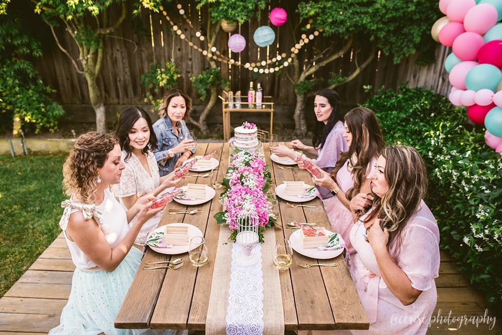 7pc Pink Vintage Glass Wedding Bottle Set, Assorted Wedding Table and Centerpiece Display - PaperLanternStore.com - Paper Lanterns, Decor, Party Lights &amp; More