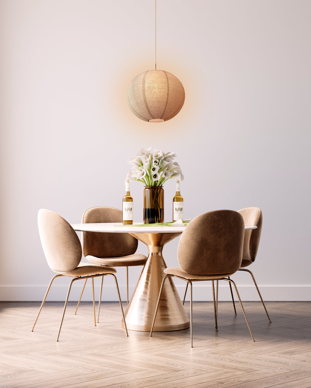 Fine Line Premium Paper Lantern Pendant Light Cord Kit with G50 Pink LED Bulb