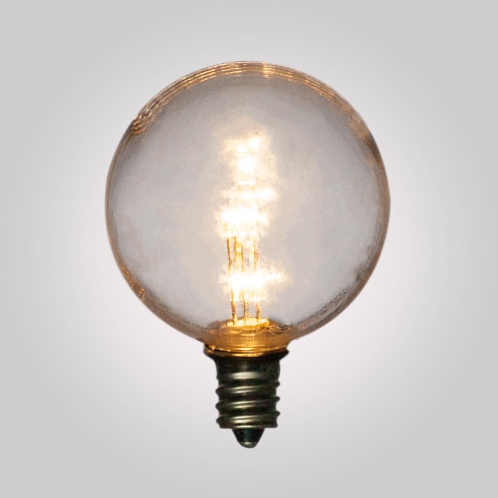 Warm White .5-Watt LED G50 Globe Light Bulb, Shatterproof, E12 Candelabra Base - PaperLanternStore.com - Paper Lanterns, Decor, Party Lights &amp; More
