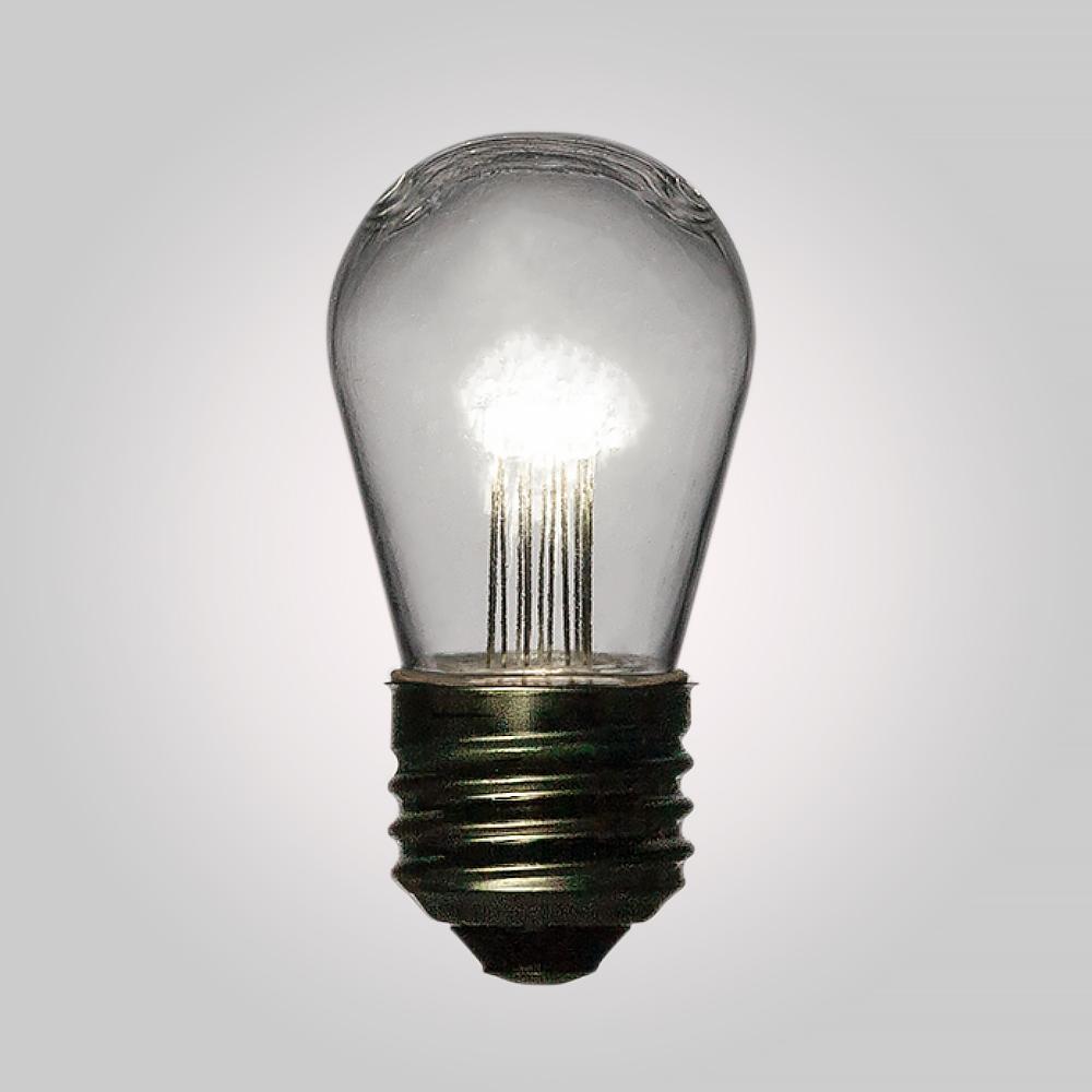 White 0.7-Watt LED S14 Sign Light Bulb, Shatterproof, E26 Medium Base - PaperLanternStore.com - Paper Lanterns, Decor, Party Lights &amp; More