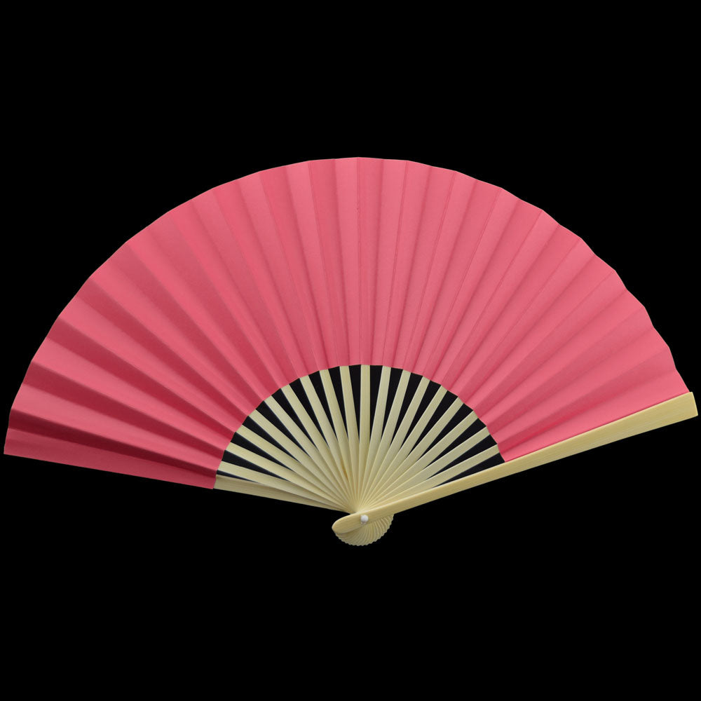 9&quot; Fuchsia / Hot Pink Paper Hand Fans for Weddings, Premium Paper Stock (10 Pack) - PaperLanternStore.com - Paper Lanterns, Decor, Party Lights &amp; More