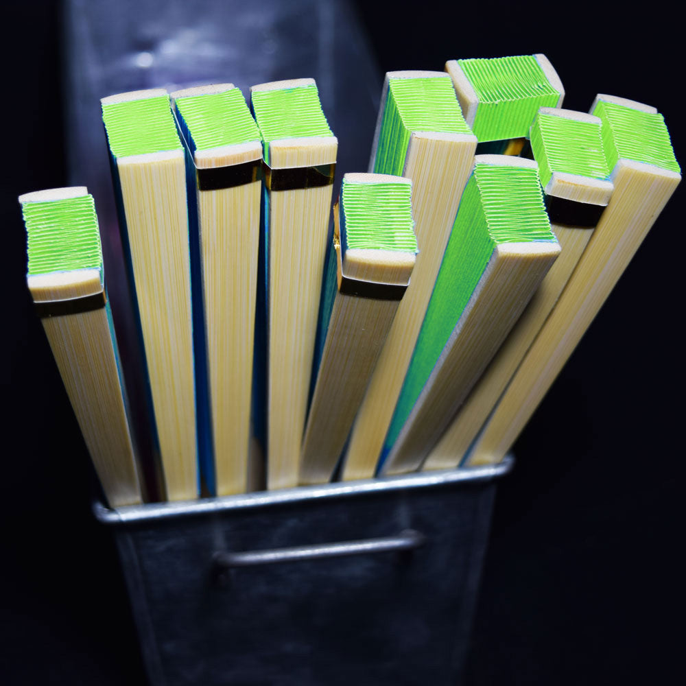 9" Light Lime Green Paper Hand Fans for Weddings, Premium Paper Stock (10 Pack) - PaperLanternStore.com - Paper Lanterns, Decor, Party Lights & More