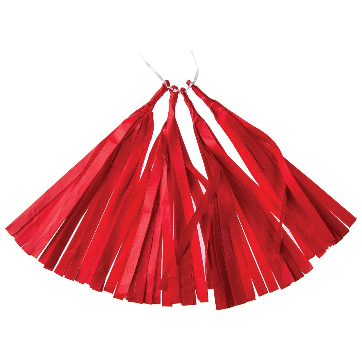4 Pack | Tissue Paper Tassel Set (Red, Pre-Folded EZ-Fold) - PaperLanternStore.com - Paper Lanterns, Decor, Party Lights &amp; More