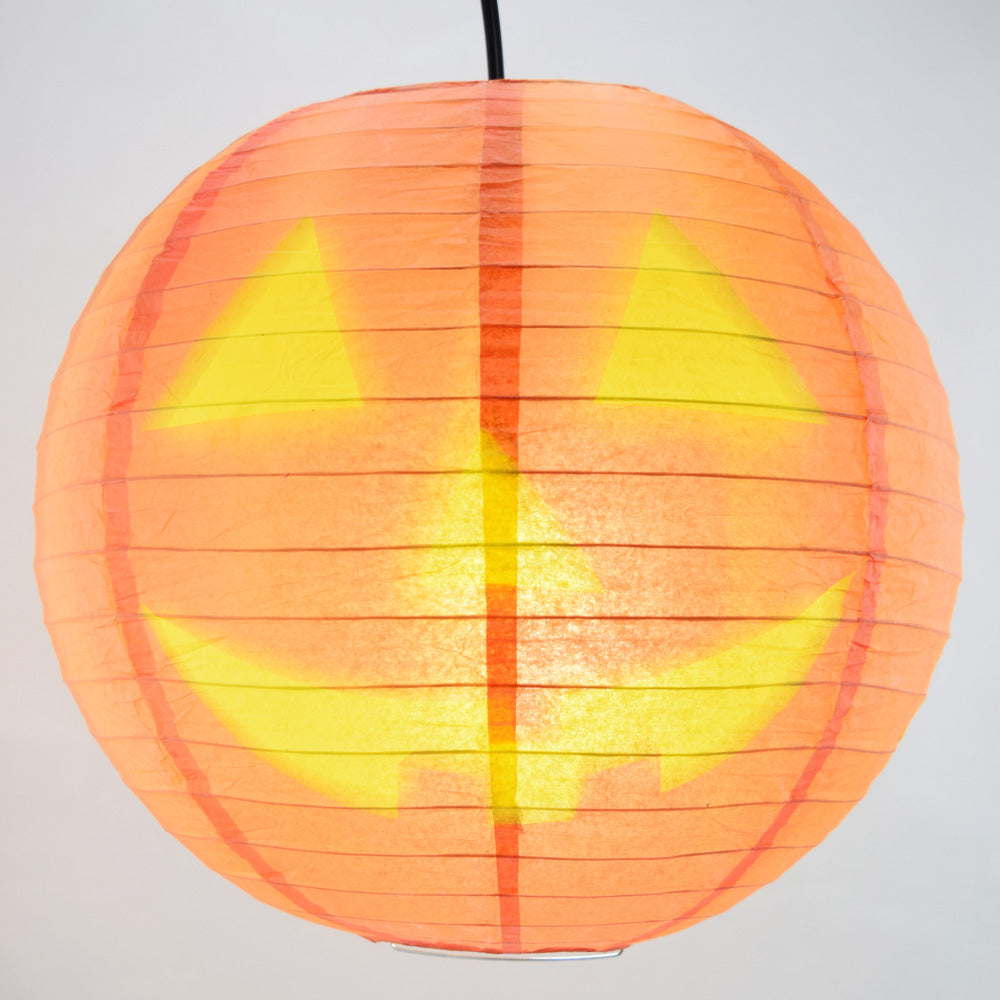 14" Jack-O-Lantern Pumpkin Halloween Paper Lantern, Design by Esper - PaperLanternStore.com - Paper Lanterns, Decor, Party Lights & More