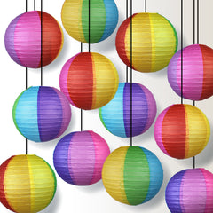 12-Pack 10 Inch Pastel Paper Lanterns - Light Pink, Blue, Purple, Mint Green Decor For Parties & Weddings 3 thumbnail image