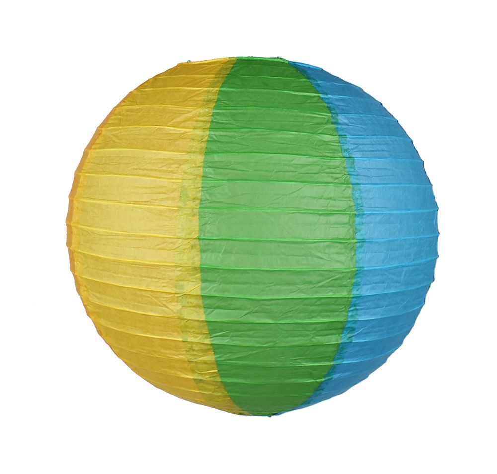 14&quot; Rainbow Multi-Color Paper Lantern, Even Ribbing, Hanging Decoration - PaperLanternStore.com - Paper Lanterns, Decor, Party Lights &amp; More