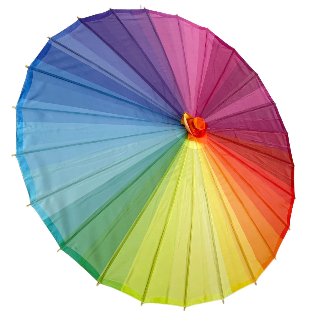 rainbow nylon parasol