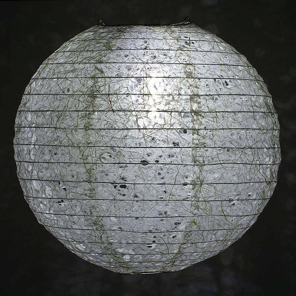 BULK PACK (3) 12&quot; Designer Japanese Random Ogura Lace Fibrous Paper Lantern Shade, Hanging Decoration - PaperLanternStore.com - Paper Lanterns, Decor, Party Lights &amp; More