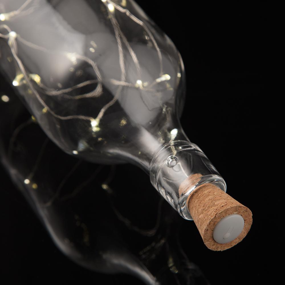 15 Super Bright Warm White LED Battery Operated Wine Bottle lights With Real Cork DIY Fairy String Light For Home Wedding Party Decoration - PaperLanternStore.com - Paper Lanterns, Decor, Party Lights &amp; More