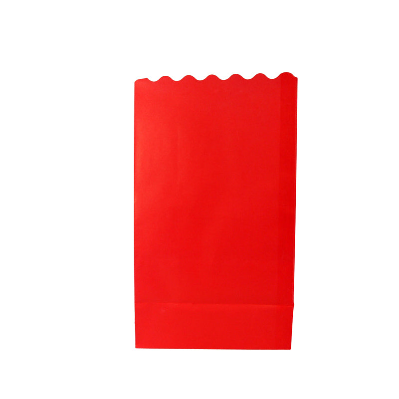 Red Solid Color Paper Luminaries / Luminary Lantern Bags Path Lighting (10 PACK) - PaperLanternStore.com - Paper Lanterns, Decor, Party Lights &amp; More