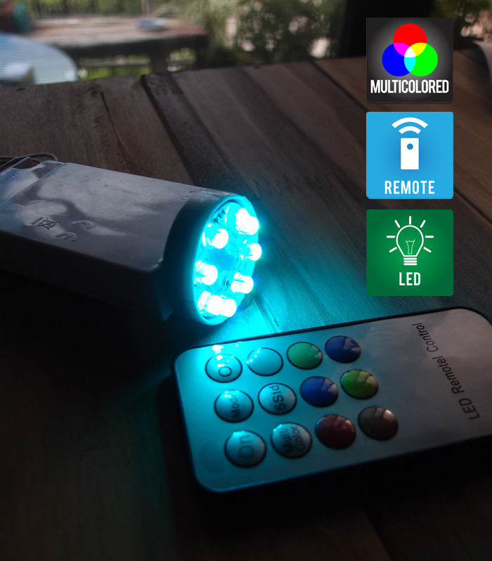 Fantado MoonBright™ 8-LED Multi Color Changing Battery Powered Light for Lanterns (Remote Control Sold Separately) - PaperLanternStore.com - Paper Lanterns, Decor, Party Lights & More