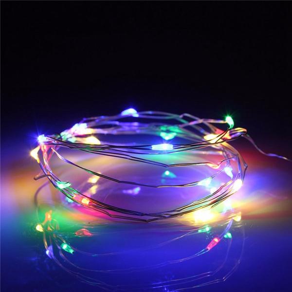 7.5 FT|20 LED Battery Operated Multi-Color Flashing Color-Changing Fairy  String Lights