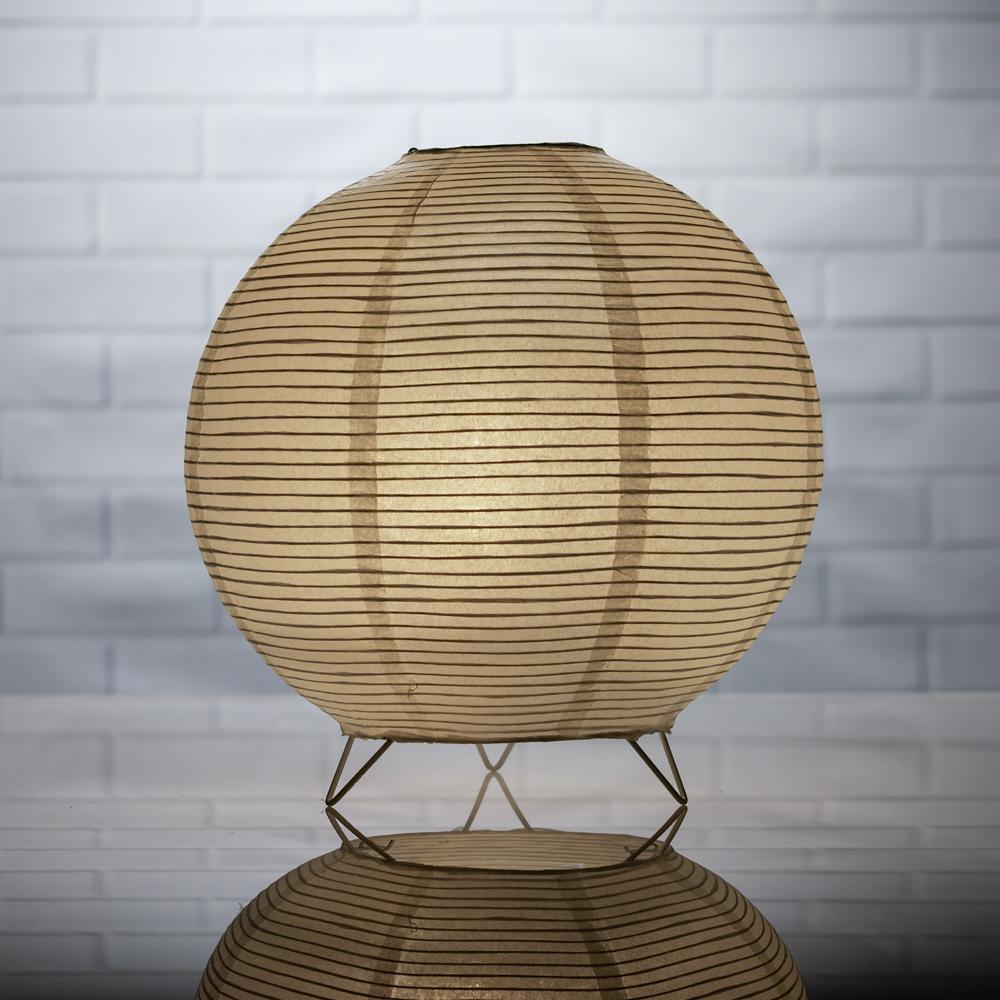 Round Fine Line Warm White LED Table Top Lantern Lamp Light KIT w/ Remote, Omni360 Battery Powered - PaperLanternStore.com - Paper Lanterns, Decor, Party Lights & More