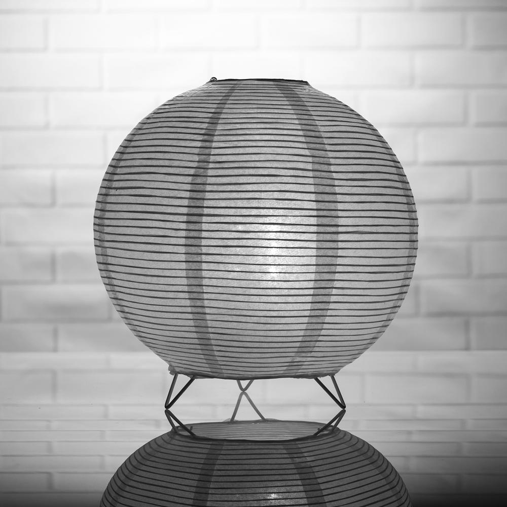 Round Fine Line Cool White LED Table Top Lantern Lamp Light KIT w/ Remote, Omni360 Battery Powered - PaperLanternStore.com - Paper Lanterns, Decor, Party Lights & More