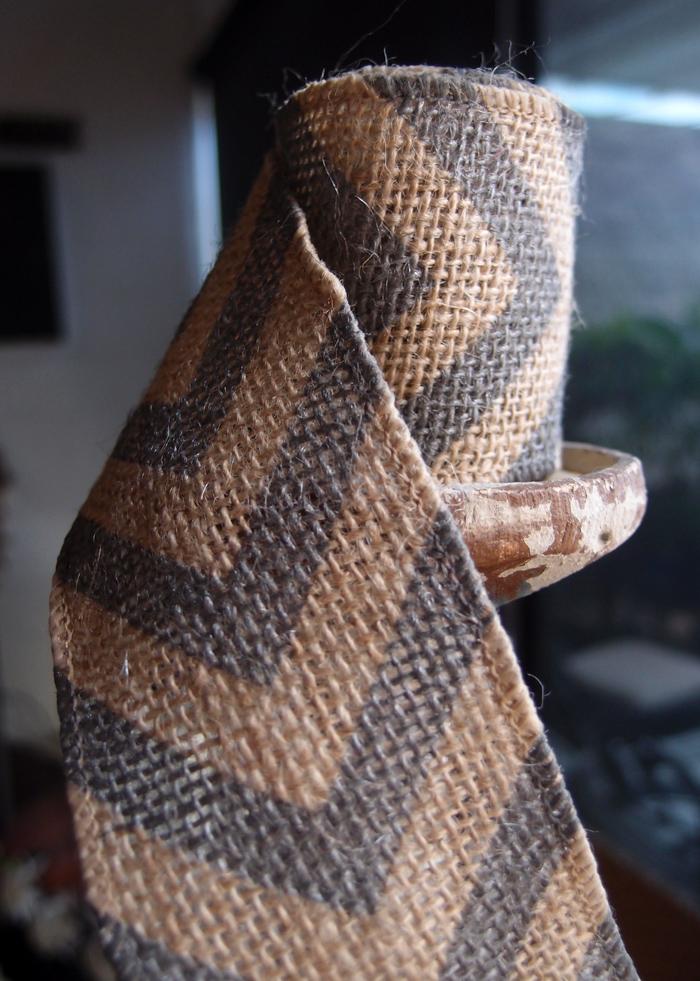 Burlap Fabric Wrap Roll w Gray Grey Chevron Pattern 2.4 x 6 Ft on Sale Now Chinese Lanterns PaperLanternStore Cheap Lanterns at Bulk Wholesale Best Prices PaperLanternStore