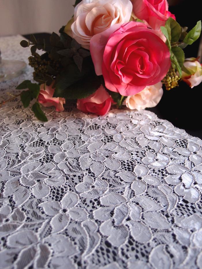 Vintage White Lace Style No.2 Table Runner (12 x 108) - PaperLanternStore.com - Paper Lanterns, Decor, Party Lights &amp; More