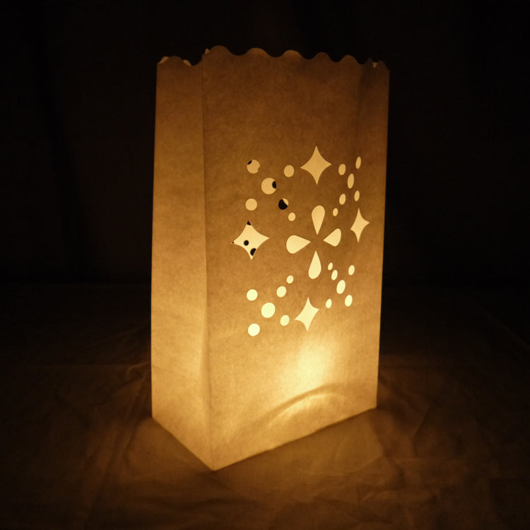 Multiple Shapes Snowflake Paper Luminaries / Luminary Lantern Bags Path Lighting (10 PACK) - PaperLanternStore.com - Paper Lanterns, Decor, Party Lights &amp; More