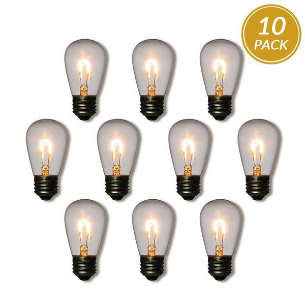 LED Filament S14 Shatterproof Energy Saving Light Bulb, Dimmable, 1W, E26 Medium Base - PaperLanternStore.com - Paper Lanterns, Decor, Party Lights &amp; More