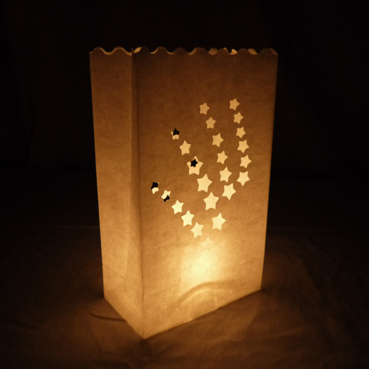 Shooting Star Paper Luminary Bags Path Lighting (10 PACK) - PaperLanternStore.com - Paper Lanterns, Decor, Party Lights &amp; More