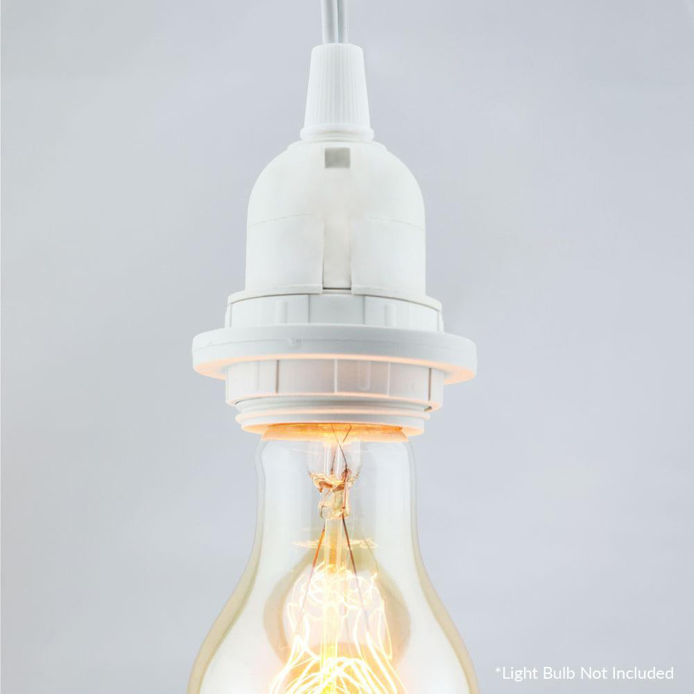 Pendant Cord - Single-Socket - 11', White - PaperLanternStore.com - Paper Lanterns, Decor, Party Lights More