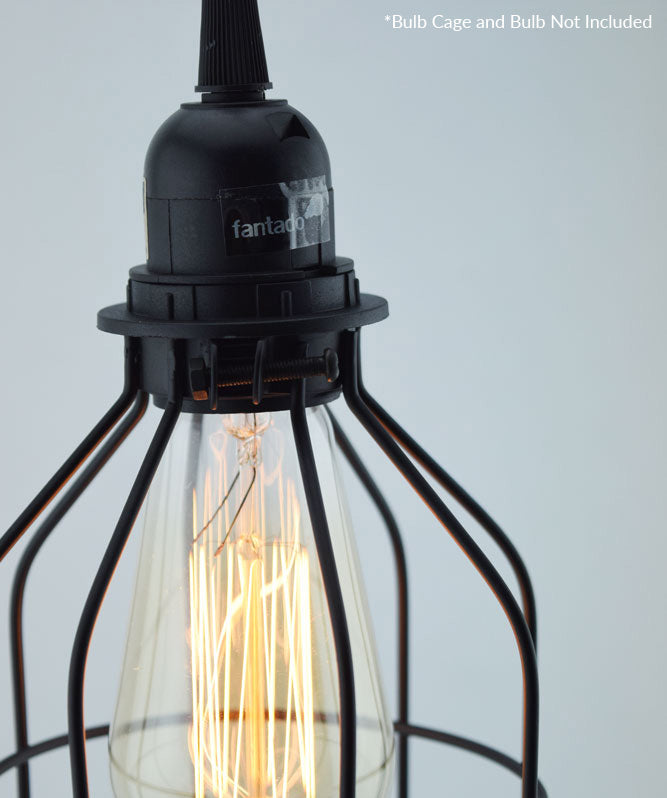 BULK PACK (10) Single Socket Pendant Light Cord Kits for Lanterns (15FT, UL Listed, Switch, Black) - PaperLanternStore.com - Paper Lanterns, Decor, Party Lights & More